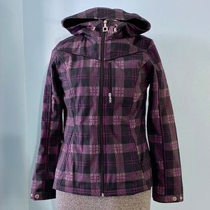 ZEROXPOSUR Purple Plaid Cold Weather Jacket Sz Women M EUC